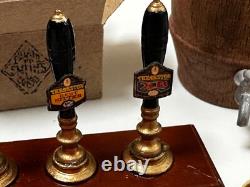 Dolls house miniature 112 pub / bar job lot beer glasses pumps crisps nuts