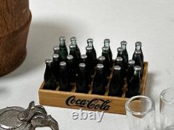 Dolls house miniature 112 pub / bar job lot beer glasses pumps crisps nuts