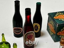 Dolls house miniature 112 pub / bar job lot beer glasses pumps crisps nuts