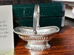 Dolls house miniature 112 silver 925 cake basket by ROYAL TUNBRIDGE WELLS MINS