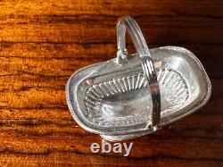 Dolls house miniature 112 silver 925 cake basket by ROYAL TUNBRIDGE WELLS MINS
