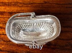 Dolls house miniature 112 silver 925 cake basket by ROYAL TUNBRIDGE WELLS MINS