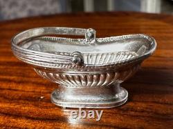 Dolls house miniature 112 silver 925 cake basket by ROYAL TUNBRIDGE WELLS MINS
