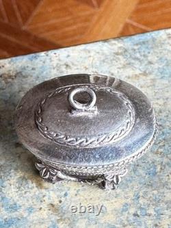 Dolls house miniature 112 silver 925 tea caddy by TUNBRIDGE WELLS MINIATURES