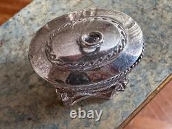 Dolls house miniature 112 silver 925 tea caddy by TUNBRIDGE WELLS MINIATURES