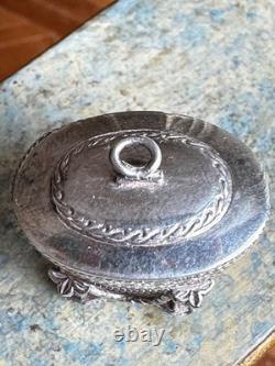 Dolls house miniature 112 silver 925 tea caddy by TUNBRIDGE WELLS MINIATURES