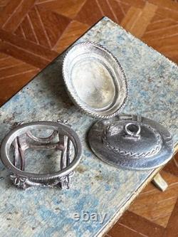 Dolls house miniature 112 silver 925 tea caddy by TUNBRIDGE WELLS MINIATURES