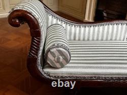 Dolls house miniature 112 vintage ARTISAN chaise longue by DAVID BOOTH