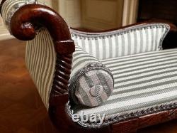 Dolls house miniature 112 vintage ARTISAN chaise longue by DAVID BOOTH