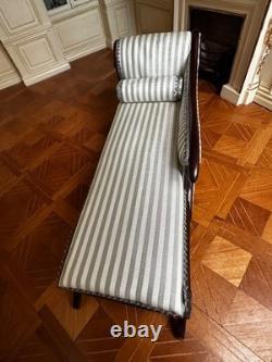 Dolls house miniature 112 vintage ARTISAN chaise longue by DAVID BOOTH