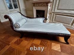 Dolls house miniature 112 vintage ARTISAN chaise longue by DAVID BOOTH