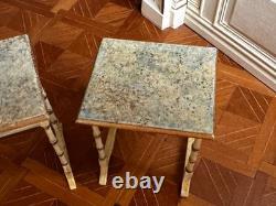 Dolls house miniature 112 vintage ARTISAN nest of tables by HELEN O'KEEFE