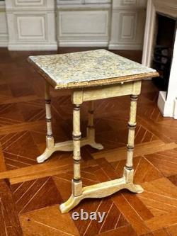Dolls house miniature 112 vintage ARTISAN nest of tables by HELEN O'KEEFE