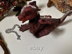 Dolls house miniature 112 witch wizard spooky job lot dragon, cat