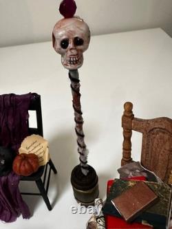 Dolls house miniature 112 witch wizard spooky job lot dragon, cat