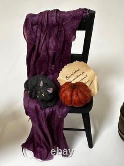 Dolls house miniature 112 witch wizard spooky job lot dragon, cat