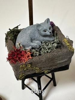 Dolls house miniature 112 witch wizard spooky job lot dragon, cat