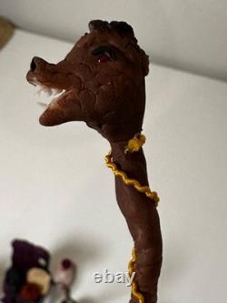 Dolls house miniature 112 witch wizard spooky job lot dragon, cat