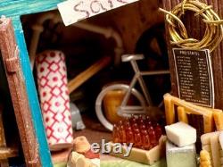 Dolls house miniature 1144 ARTISAN garage / yard sale 2002