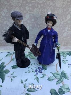 Dolls house miniature 12th scale Mary Poppins & Bert