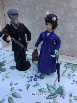 Dolls house miniature 12th scale Mary Poppins & Bert