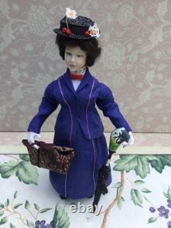 Dolls house miniature 12th scale Mary Poppins & Bert