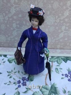Dolls house miniature 12th scale Mary Poppins & Bert
