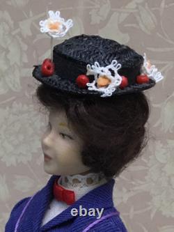 Dolls house miniature 12th scale Mary Poppins & Bert