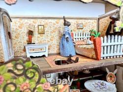 Dolls house miniature 148 ARTISAN rabbit warren diorama room box