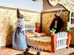Dolls house miniature 148 ARTISAN rabbit warren diorama room box
