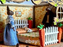 Dolls house miniature 148 ARTISAN rabbit warren diorama room box