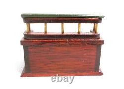 Dolls house miniature ARTISAN JOAN BLENKENSOPP SLOPED WRITING BOX WITH LEATHER