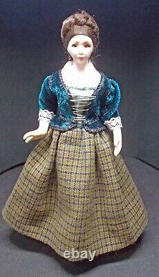 Dolls house miniature Artisan Doll 18th and 19th Century peasant lady doll