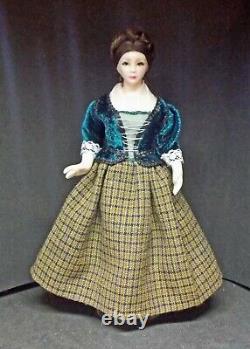 Dolls house miniature Artisan Doll 18th and 19th Century peasant lady doll