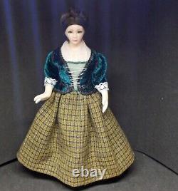 Dolls house miniature Artisan Doll 18th and 19th Century peasant lady doll