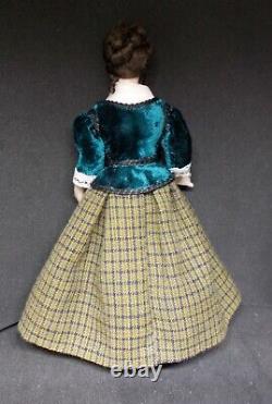 Dolls house miniature Artisan Doll 18th and 19th Century peasant lady doll