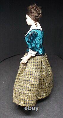 Dolls house miniature Artisan Doll 18th and 19th Century peasant lady doll