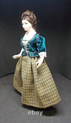 Dolls house miniature Artisan Doll 18th and 19th Century peasant lady doll