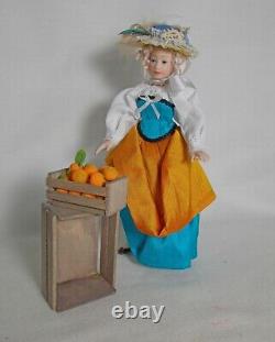 Dolls house miniature Artisan Doll Handmade Nell Gwyn in 17th century costume