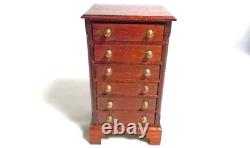 Dolls house miniature Artisan Escutcheon Specimen Chest