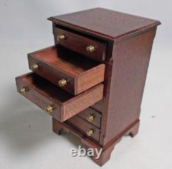 Dolls house miniature Artisan Escutcheon Specimen Chest