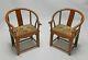 Dolls House Miniature Floral Petit Point Pair Curved Jbm Chairs