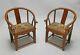 Dolls House Miniature Floral Petit Point Pair Curved Jbm Chairs