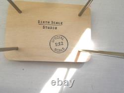 Dolls house miniature Formica table and pair of chairs by USA Artisan