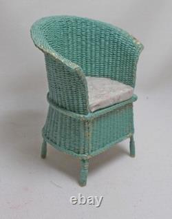 Dolls house miniature HAND WOVEN LLOYD LOOM STYLE CHAIR