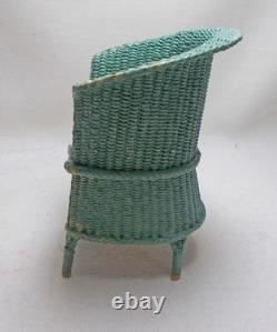 Dolls house miniature HAND WOVEN LLOYD LOOM STYLE CHAIR