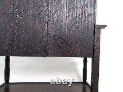 Dolls house miniature Handmade Artisan Escutcheon Jacobean 2 Drawer Dresser A/F