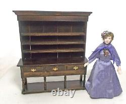 Dolls house miniature Handmade Artisan Escutcheon Jacobean 3 Drawer Dresser