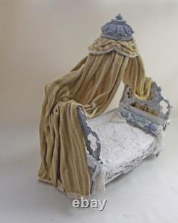 Dolls house miniature Maritza Moran FRENCH DAY BED- stunning handpainted