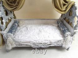 Dolls house miniature Maritza Moran FRENCH DAY BED- stunning handpainted